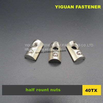 half round nuts for 40 series of aluminium extrusion system