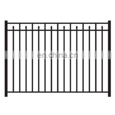 hot sale Xinhai #9 H 5 ft * W 6 ft Galvanized and power coated steel ornamental fence panel