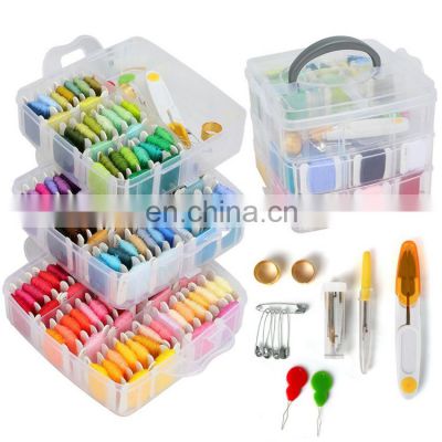 New Embroidery Floss Set Including 150 Colors Cross Stitch Sewing Thread with Floss Bins Cross Stitch Tools