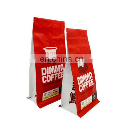 Customized printing self-supporting aluminum coffee bag with zipper
