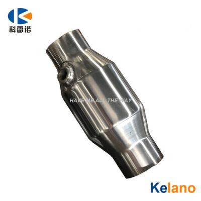 Universal Round Catalytic Converter With Ceramic Honeycomb Substrate