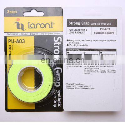 wholesale China cheap colorful PU thin factory custom tennis overgrip ring oem overgrips