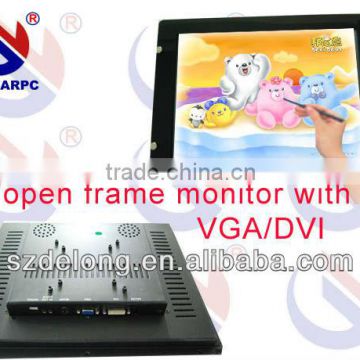 Industrial 15inch Open Frame with VGA/AV/DVI LCD Touch Scren Monitor