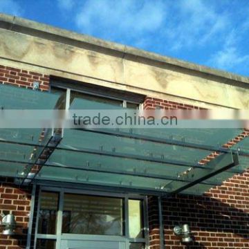supply tempered glass canopy for door & window with EN&SGCC&AS/NZS&CCC