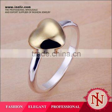 Simple style heart shape brass ring LKNSPCR111
