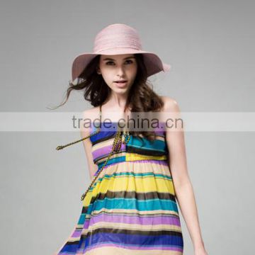 2013 new colorful fashion summer lady straw wide brim hat and cap