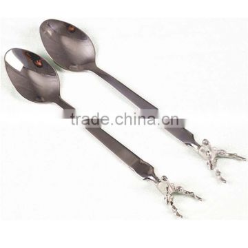 Stainless Steel Stag Head Teaspoon Coffee Spoon set (2 pieces)