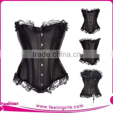 Factory Wholesale sxxxl sexy leather corset
