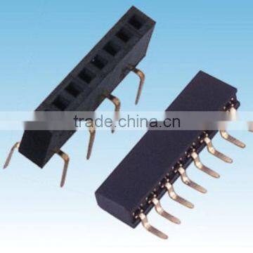 China Manufacturer UL TUV CSA Approved 2.0mm Female Header single Row Bottom entry type female header connector