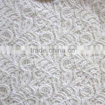 1439 elastic Nylon cotton heavy lace fabric by the yard