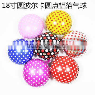 18 inches mix color round Polka Dot Balloons for wedding decoration foil balloon Wave point the balloon