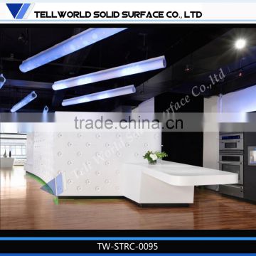High-end stand desk/white reception desk/artificial stone reception desk