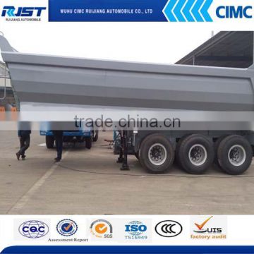 2015 China CIMC 3 axles strong HYVA 23m3 strong hydraulic cylinder tipper trailer for Vietnam (volume optional)
