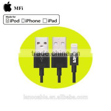 Certified TPE black short 8 pin usb phone cable