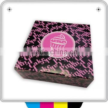 Cheap colourful paperboard wedding cake box, cake box design with handle