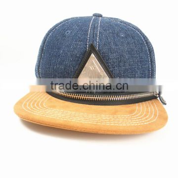 Custom Zipper Snapback Hat Without Logo