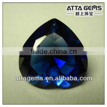 Heart cut synthetic blue corundum-#34 sapphire