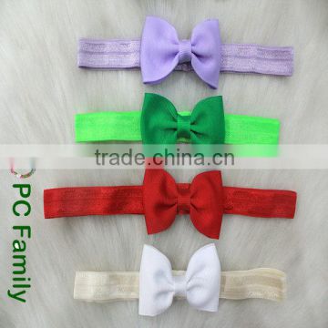 High quality Fold over elastic headband with 2.5 inches ribbon Bows