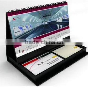 2017 promotional business table/desk calendar with notepad /name card packing