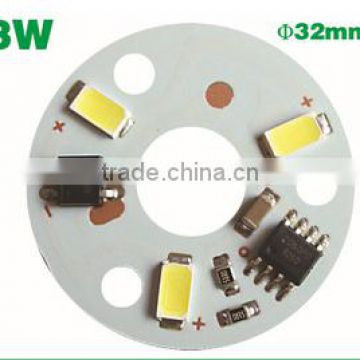 3W AC led pcb board, driverless LED replacement PCB Board, retrofit LED Board for bulb/ceiling light fixture