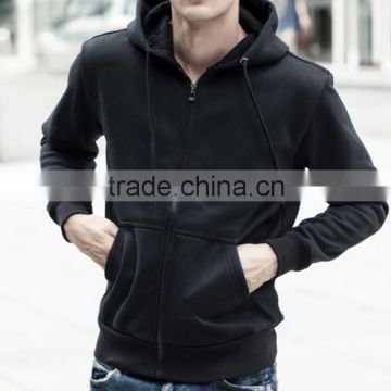 OEM ManufacturerPure Color Zipper Up Thin Fleece Long Sleeve Hoodies