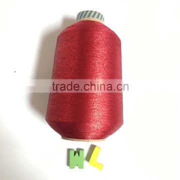 mh type red color sewing machine metallic yarn