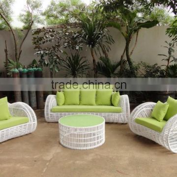 Wicker Rattan Bamboo Living set Garden Sofa Furniture (1.2mm alu frame with powder coated,10cm thick cushion with 250g)