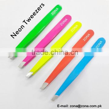 Neon Tweezers / Cosmetic Tweezers / Eyebrow Tweezers/ Tweezers From Zona Pakistan