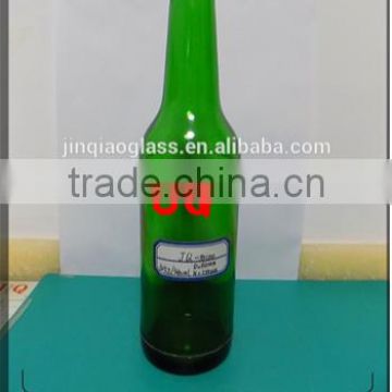 Green glass beer bottle