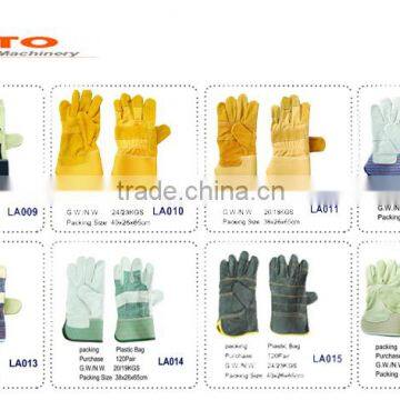 cowhide leather safety gloves/ safety work gloves/ leather safety gloves