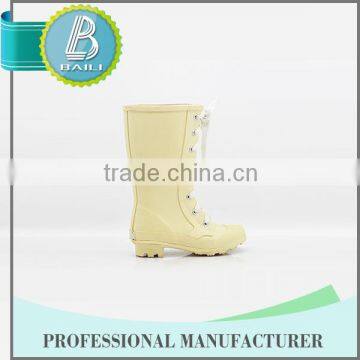 2016 Top quality Cheap 100% Natural Rubber nylon rain boots