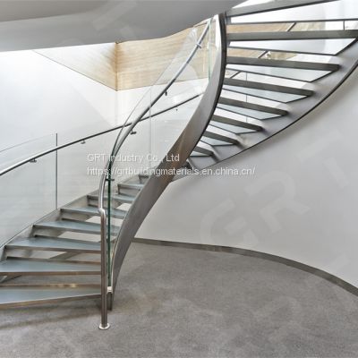 NEW design hot sales spiral staircase/stainless steel spiral wood stairs