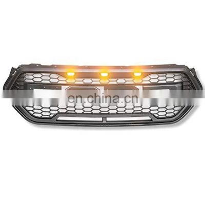 Front Bumper Grille For Escape Kuga Racing Upper Grille LED Grill Raptor Sport Style With LED