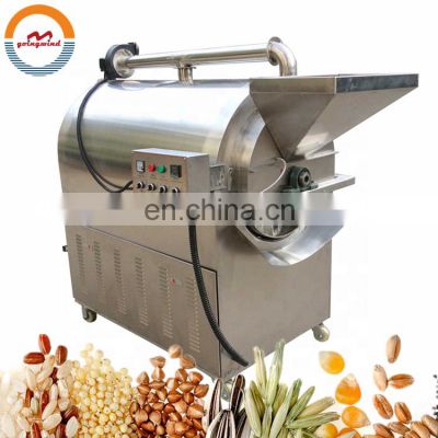 Automatic seeds roasting machine auto electric gas roasted oil seed drum roaster grilling and cooling equipment price for sale