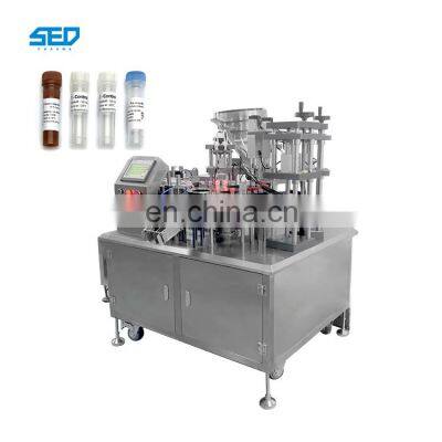 50-60 pcs/min High Speed Automatic Medical Vial Test Tube Reagent Filling Capping Machine