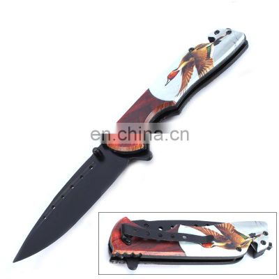 Plastic 3D Printing  Handle Stainless Steel Outdoor Folding Camping Survival Pocket Knife with Belt Clip