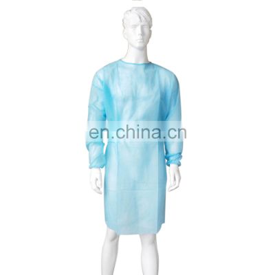 Disposable Non-woven Isolation Gown Blue White