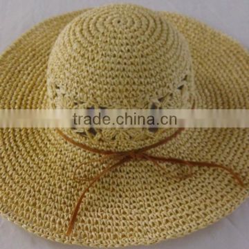 ladies fashion design crochet summer hat