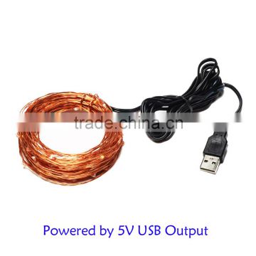CE ROHS certified usb powered led light 5V 2m 3m 4m mini copper wire string lights outdoor IP65