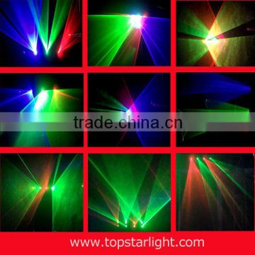 Four head RGB or RGBY or RGB+UV color laser/green and red laser light