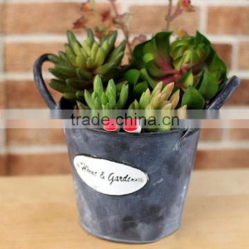 ZARA country style retro small tin flower bucket
