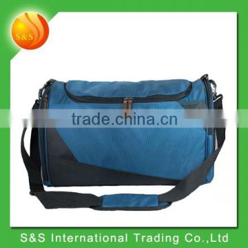 New round design sling sports wholesale gym bag with shoes compartment