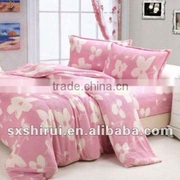 twin size 4pcs Coral fleece bedsheet set