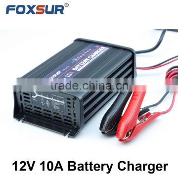 Free shipping wholesale original 12V 10A 7-stage smart Lead Acid Battery Charger, Car battery charger, pulse charge