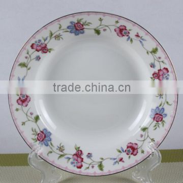 Ceramic deep dish plates/royal bone dinner plate made in china