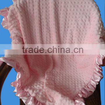 pink ruffle baby blanket