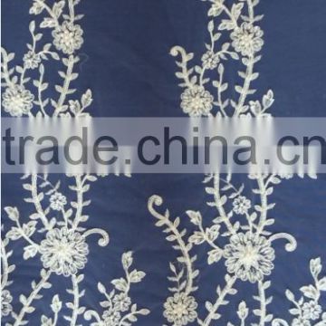 Guangzhou white color guipure lace embroidery lace fabrics