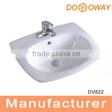 Doooway Hot Sales Bathroom Ceramics Counter Top Porcelain Sinks DV822