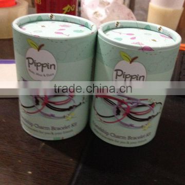 Pink delicate customized printed corrugated paper tube for gift/jewelry/ornaments