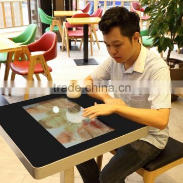 LCD android black advertising restaurant table support video display digital signage player for coffee shop